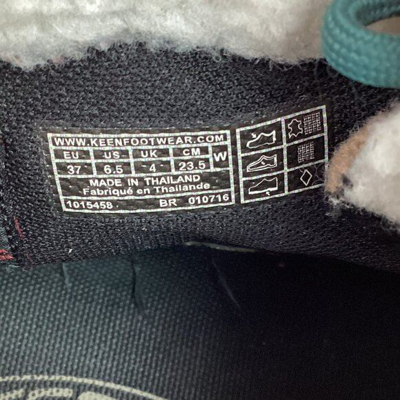 Keen Elsa Sherpa Lined Womens 6.5” Waterproof Winter Boots Wool Patterned Design - Picture 10 of 13